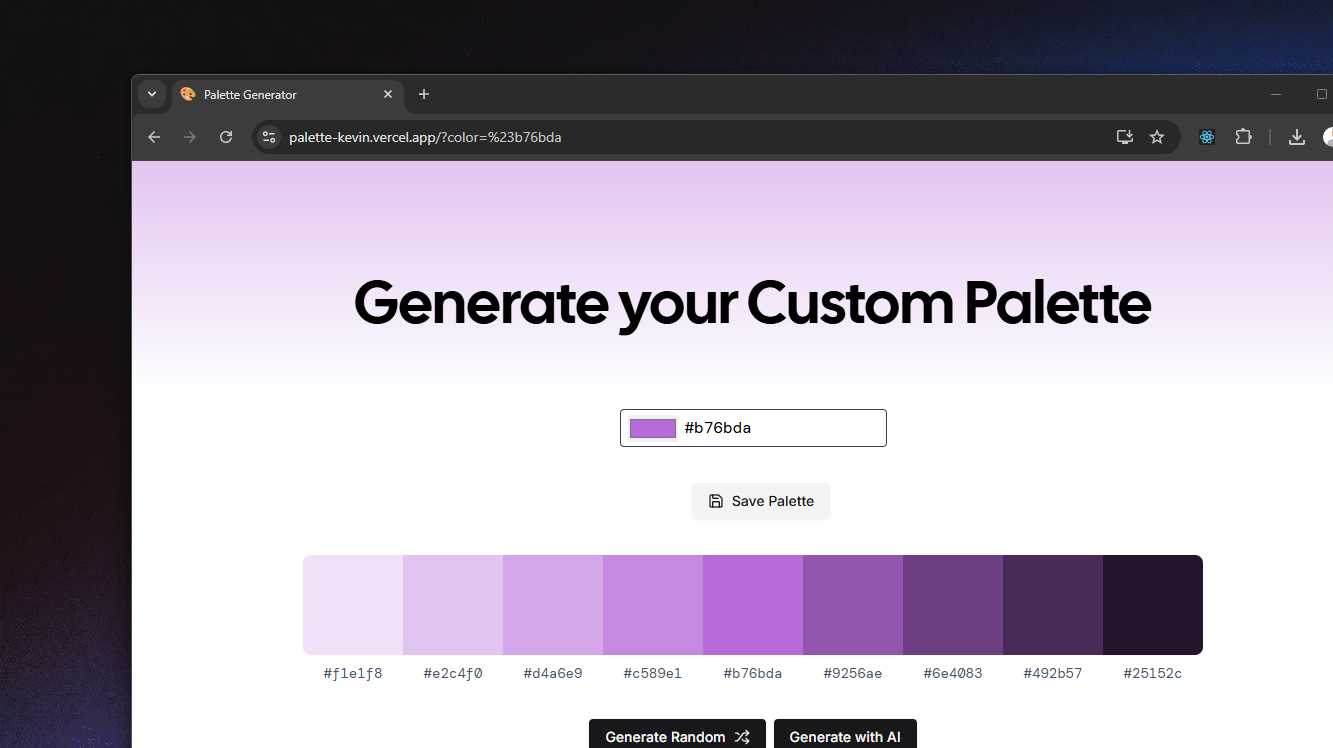 Palette Generator - Generador de Paletas
