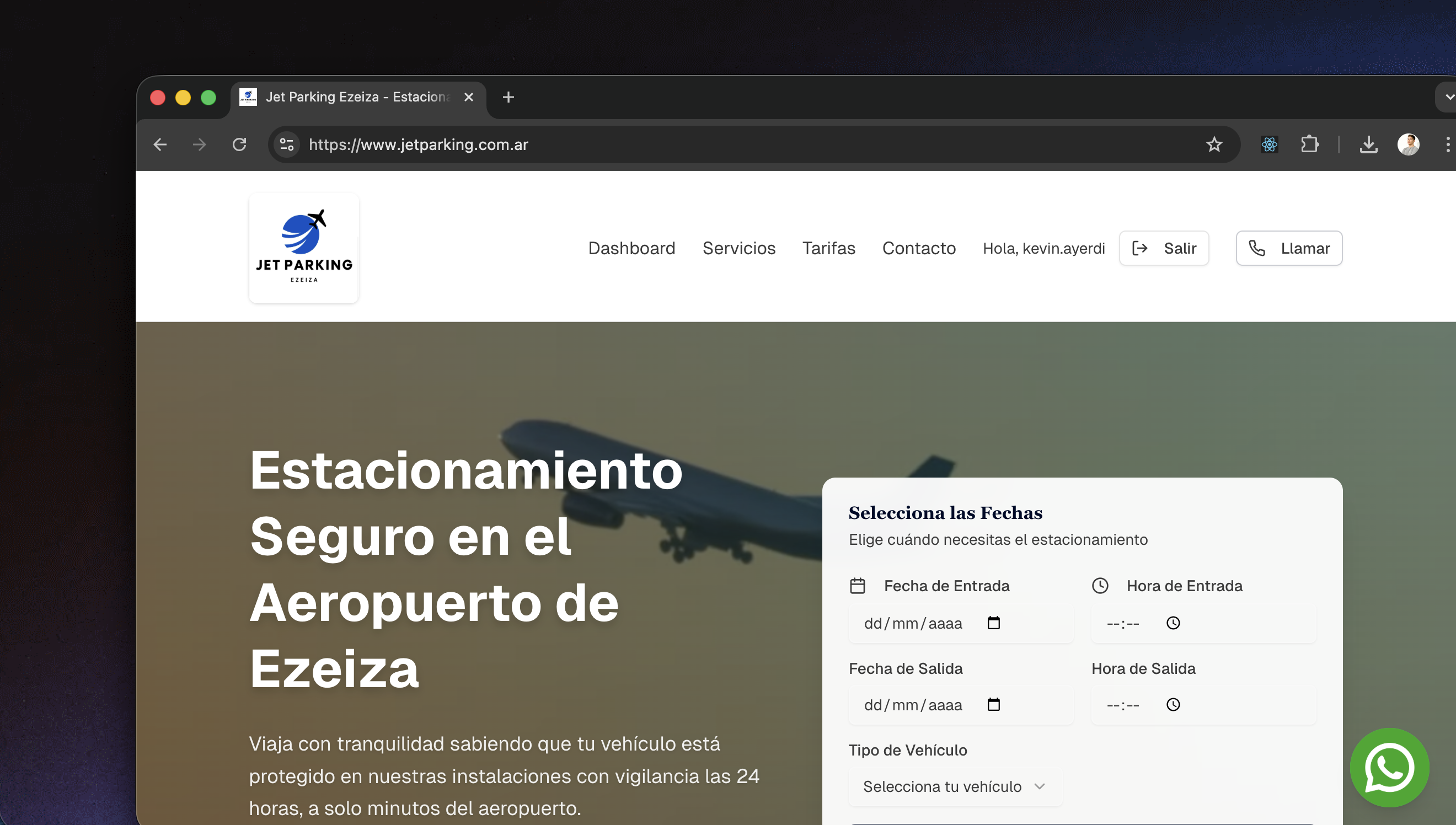 Jet Parking Ezeiza - APP de estacionamiento