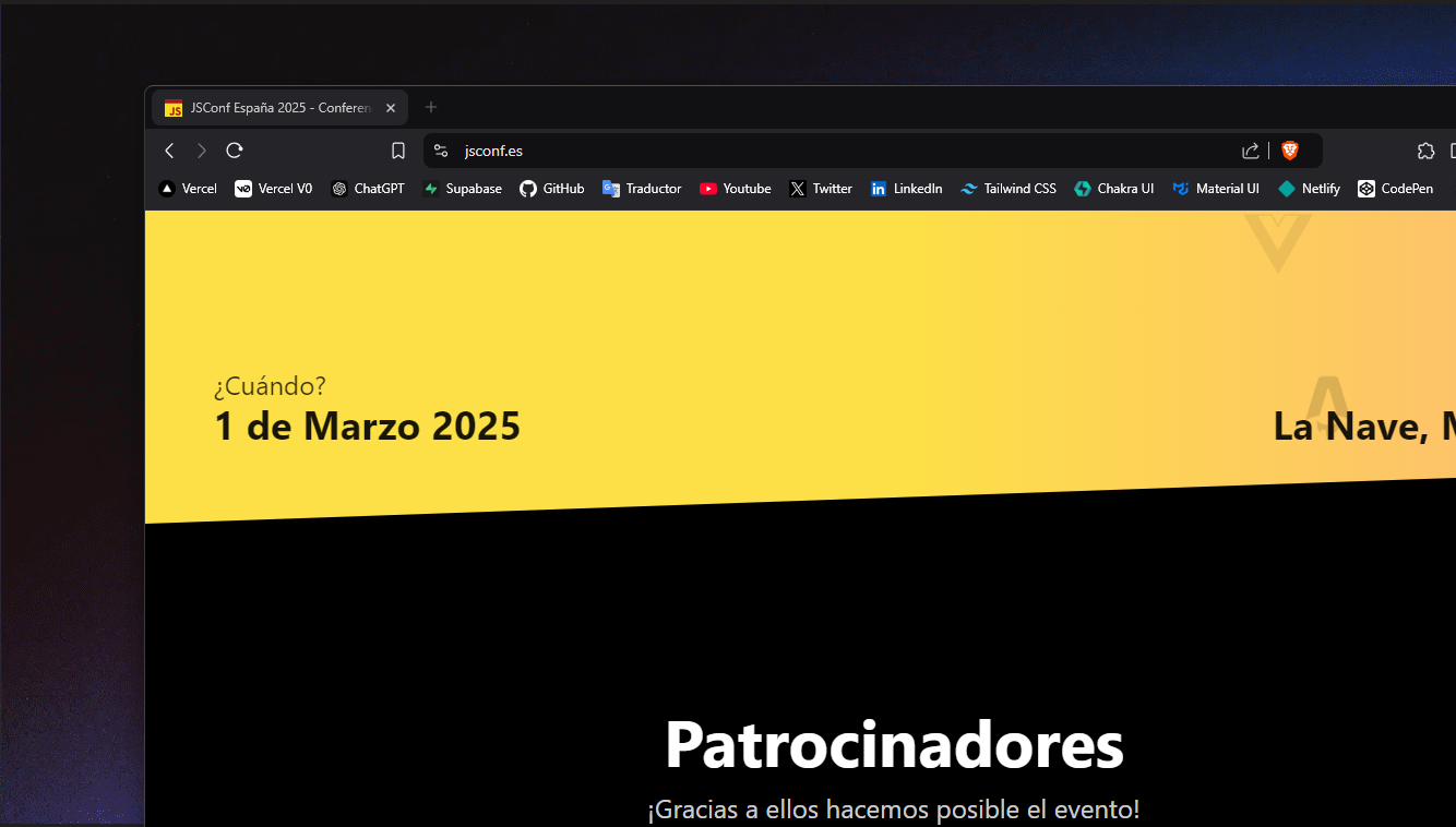 JSConf España 2025 - Sitio Web Oficial
